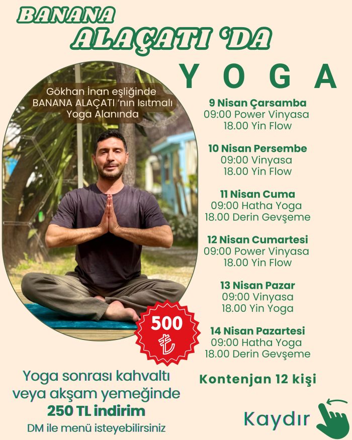 14 Nisan Pazartesi 18:00 - Derin Gevşeme (Yoga)