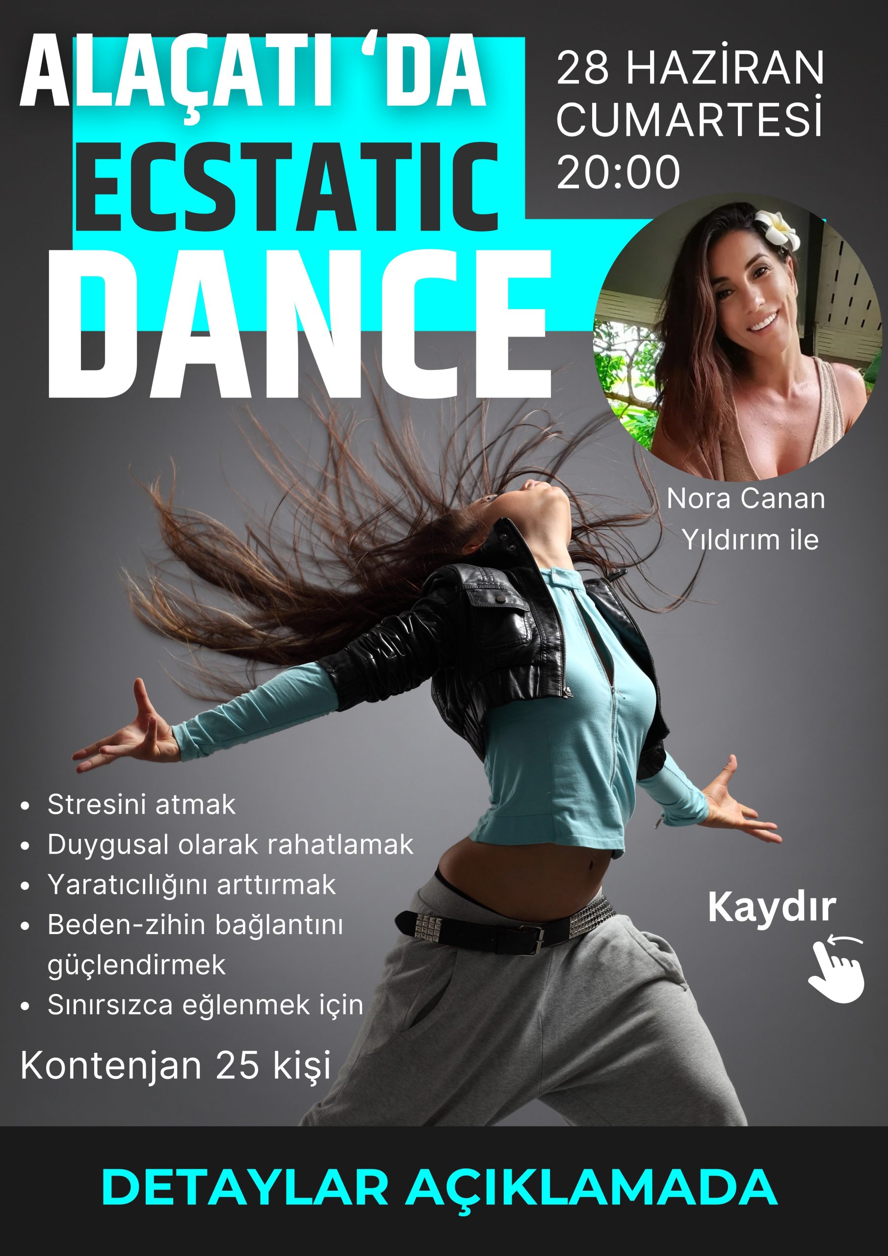 28 Haziran Cumartesi - Nora ile Ecstatic Dance - Ücretsiz