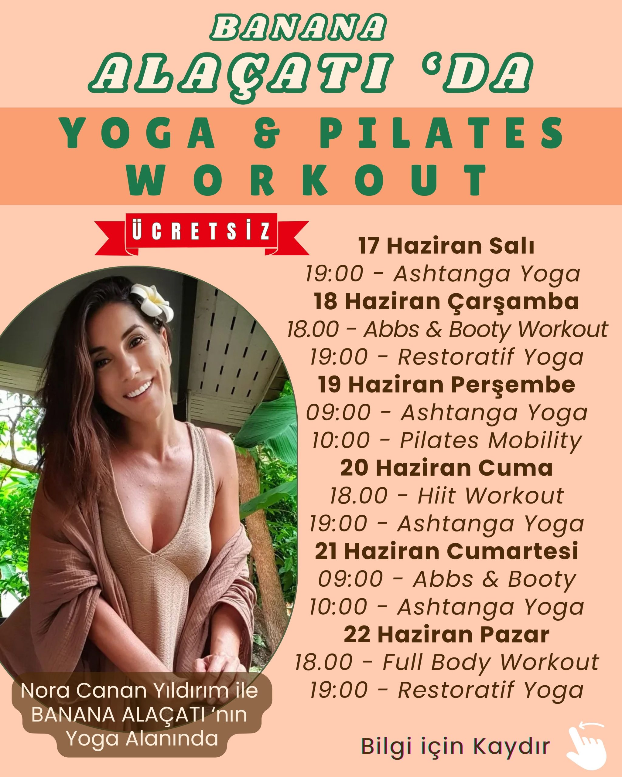 22 Haziran Pazar - 18:00 - Full Body Workout - Canan Yıldırım
