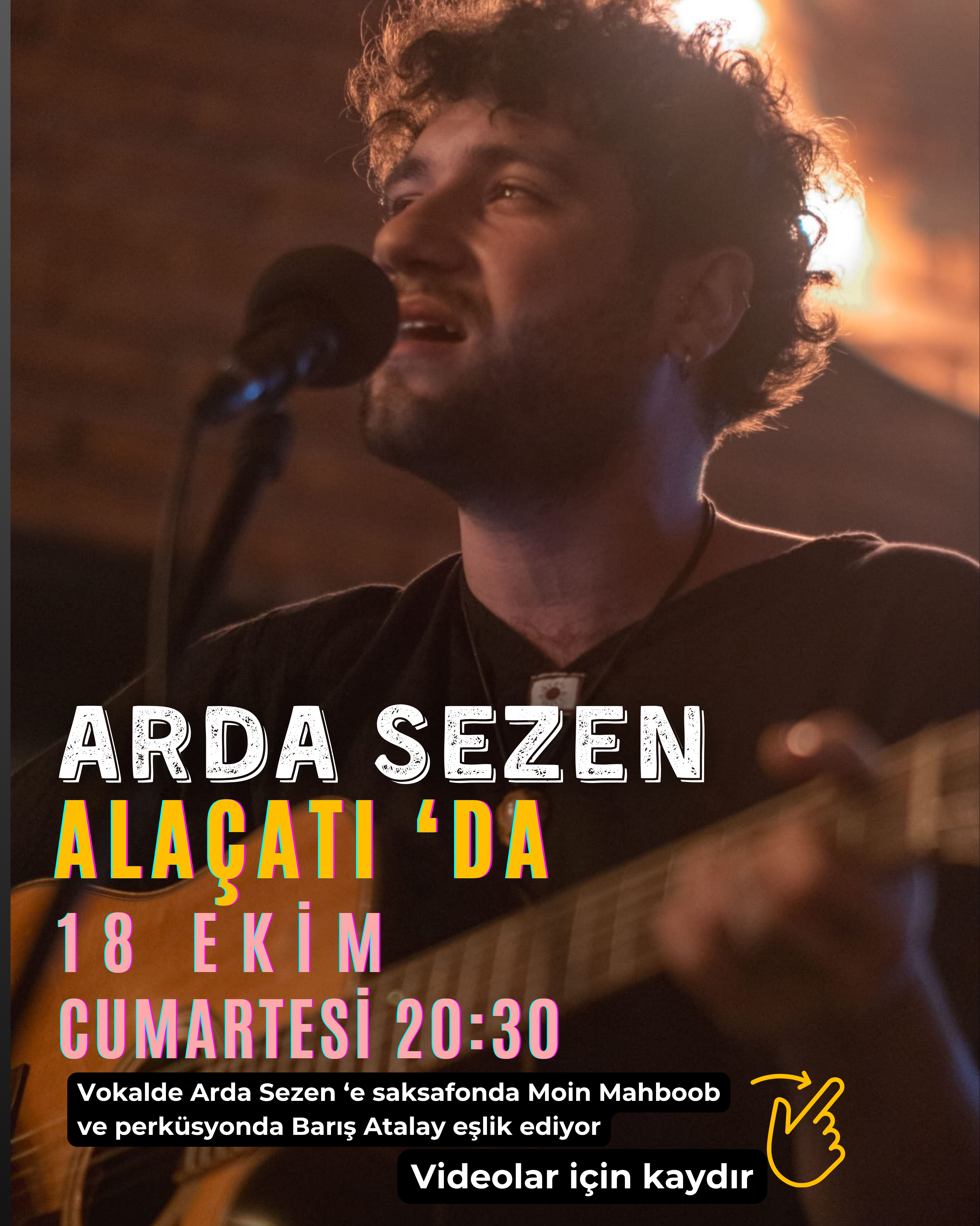 18 Ekim Cumartesi - Arda Sezen - Canlı Müzik